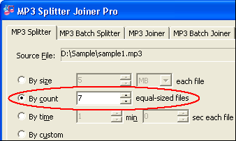 Split by count